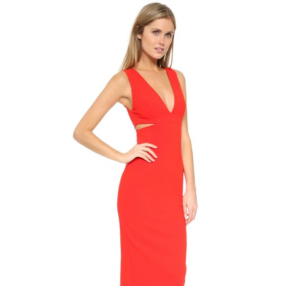 NWT Alice + Olivia Riki Fitted Dress With Waist Cutout ASO Hanna Marin - Picture 4 of 11